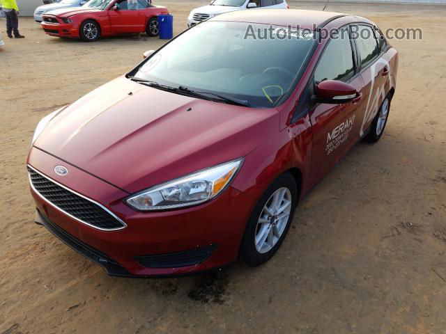 2016 Ford Focus Se Burgundy vin: 1FADP3F28GL215356