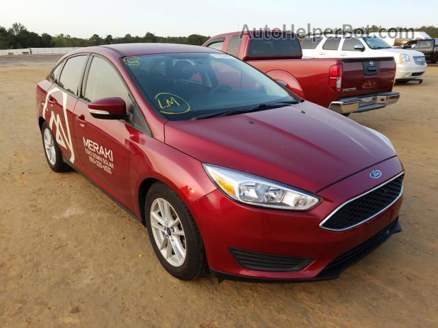 2016 Ford Focus Se Burgundy vin: 1FADP3F28GL215356