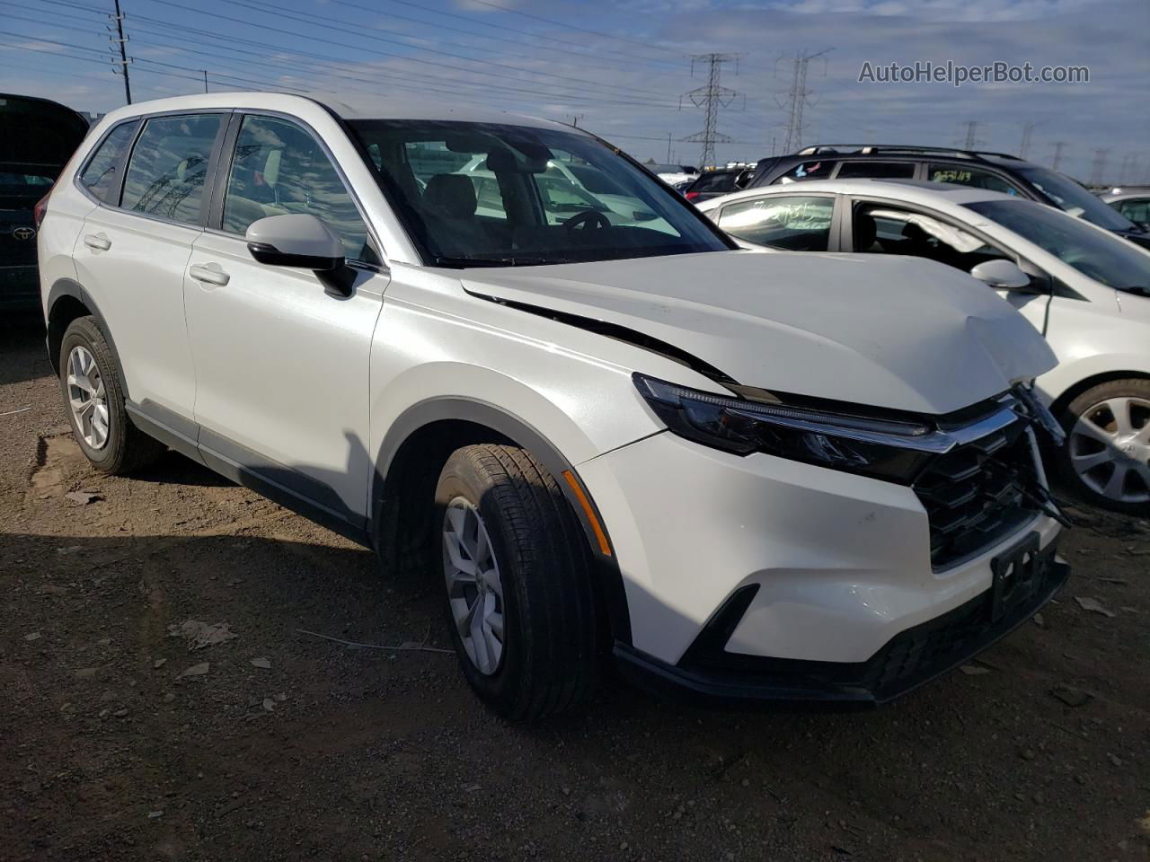 2023 Honda Cr-v Lx White vin: 7FARS4H27PE019580