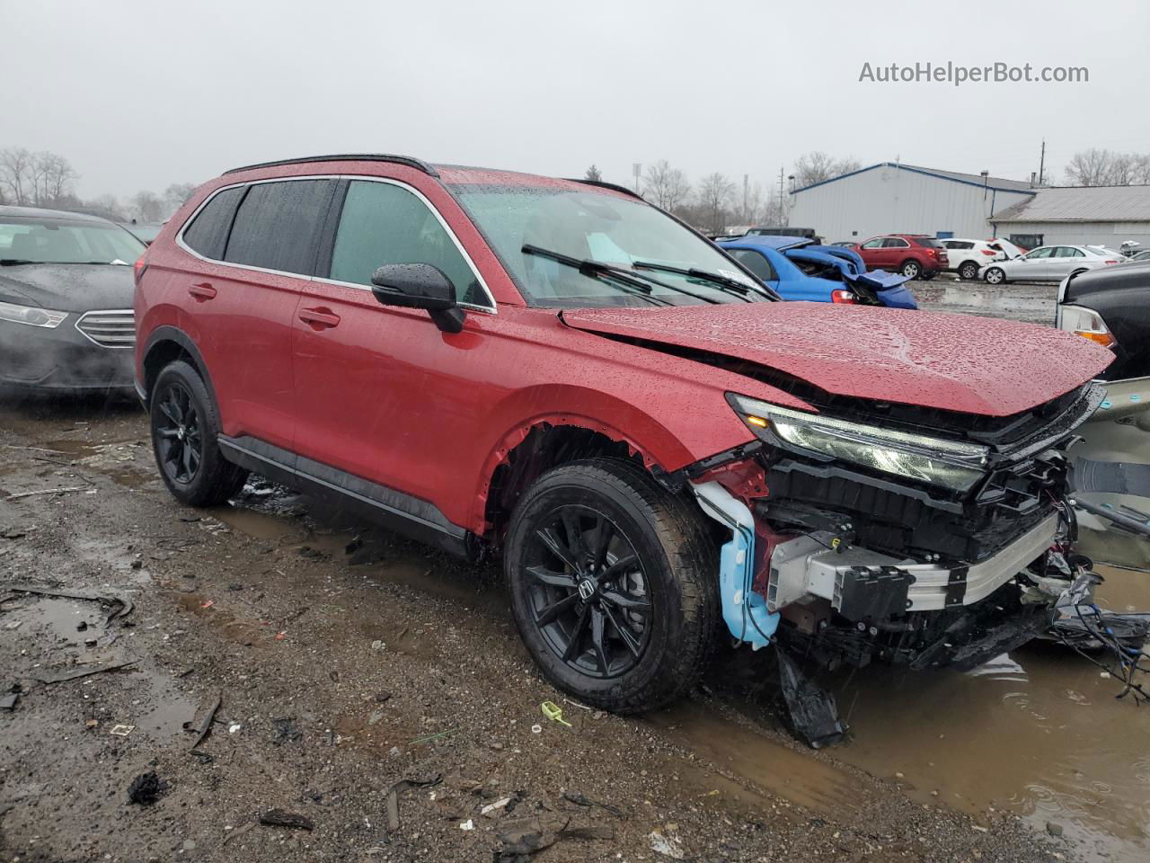 2023 Honda Cr-v Sport Red vin: 7FARS6H5XPE025136