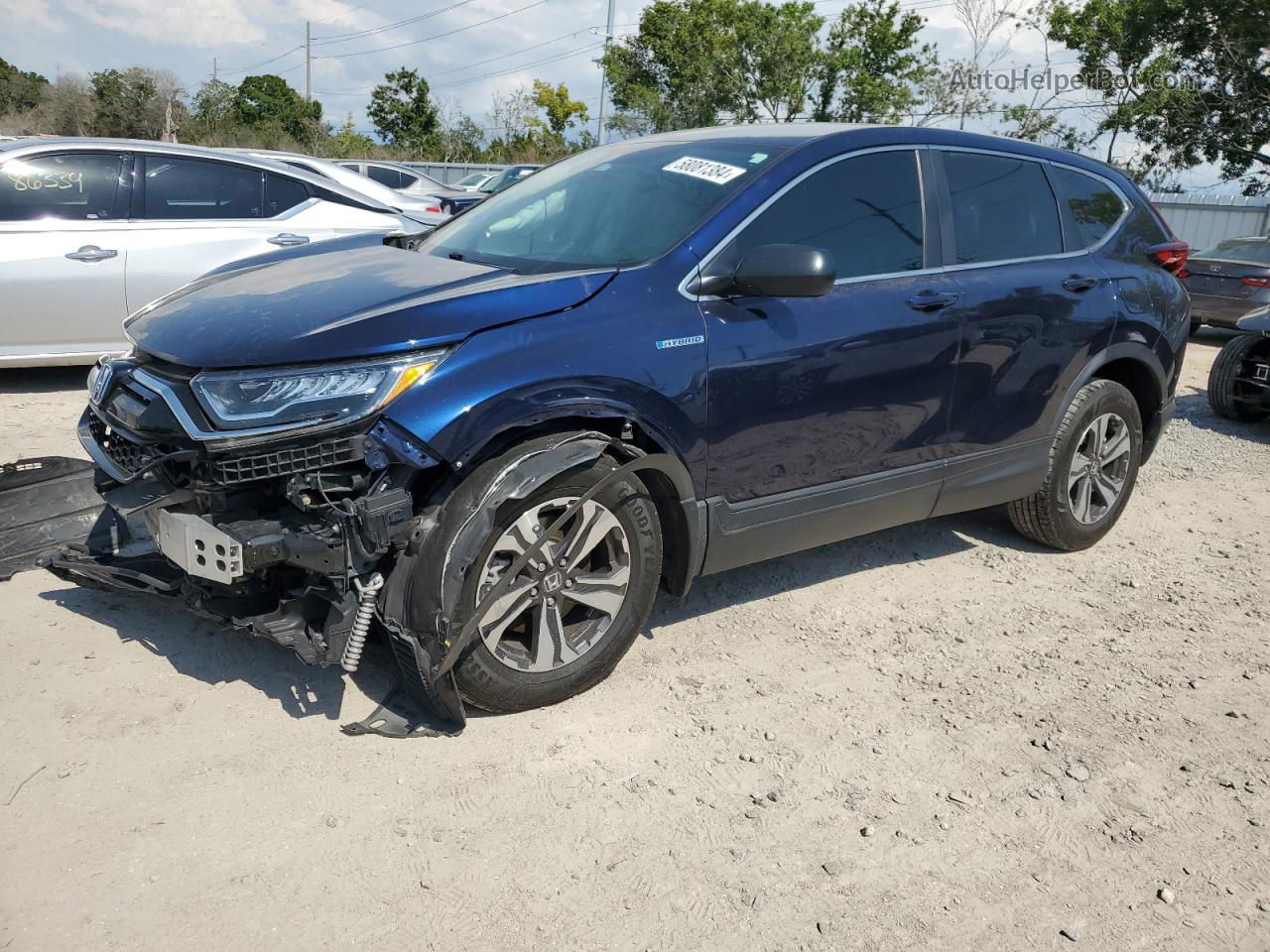 2020 Honda Cr-v Lx Blue vin: 7FART6H20LE008195