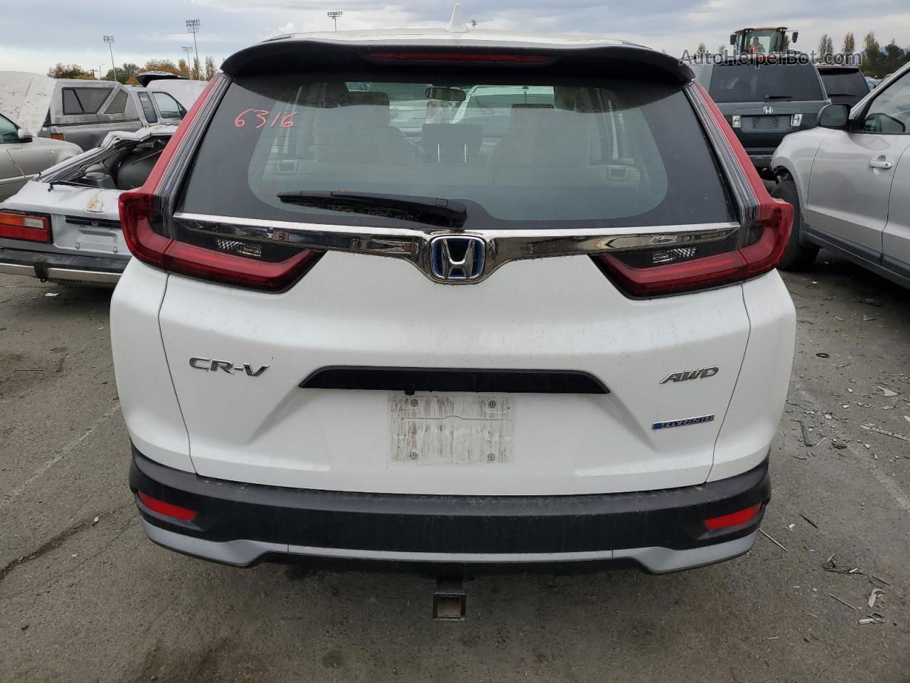 2020 Honda Cr-v Lx White vin: 7FART6H24LE016316