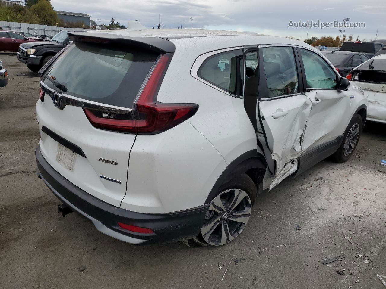 2020 Honda Cr-v Lx White vin: 7FART6H24LE016316