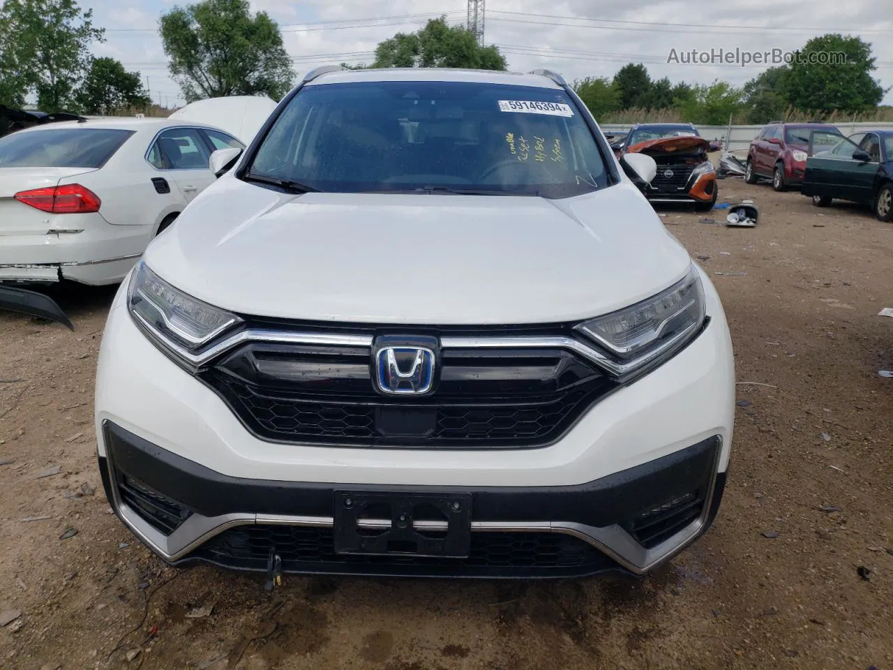 2020 Honda Cr-v Touring White vin: 7FART6H92LE001794