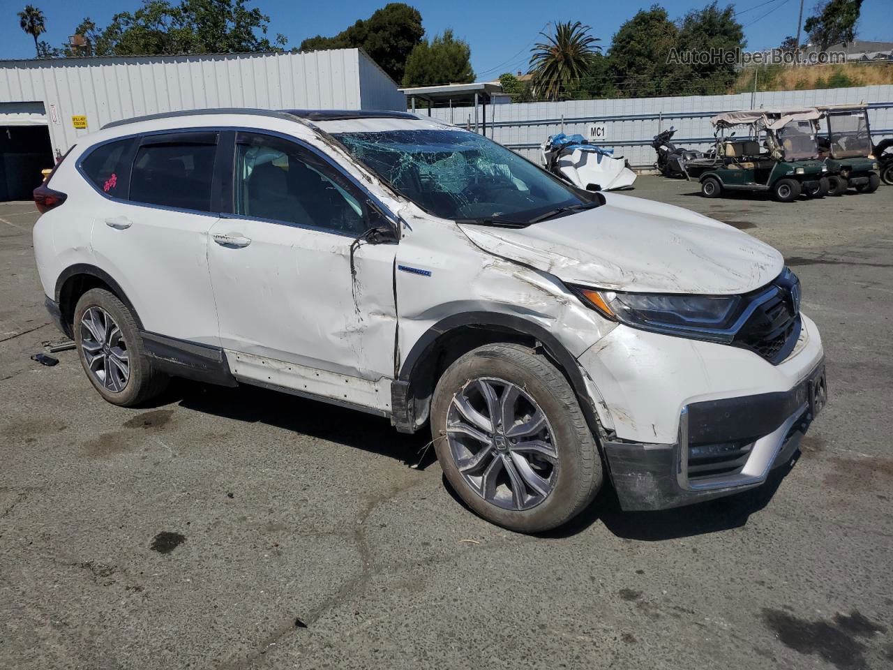 2020 Honda Cr-v Touring White vin: 7FART6H97LE018591