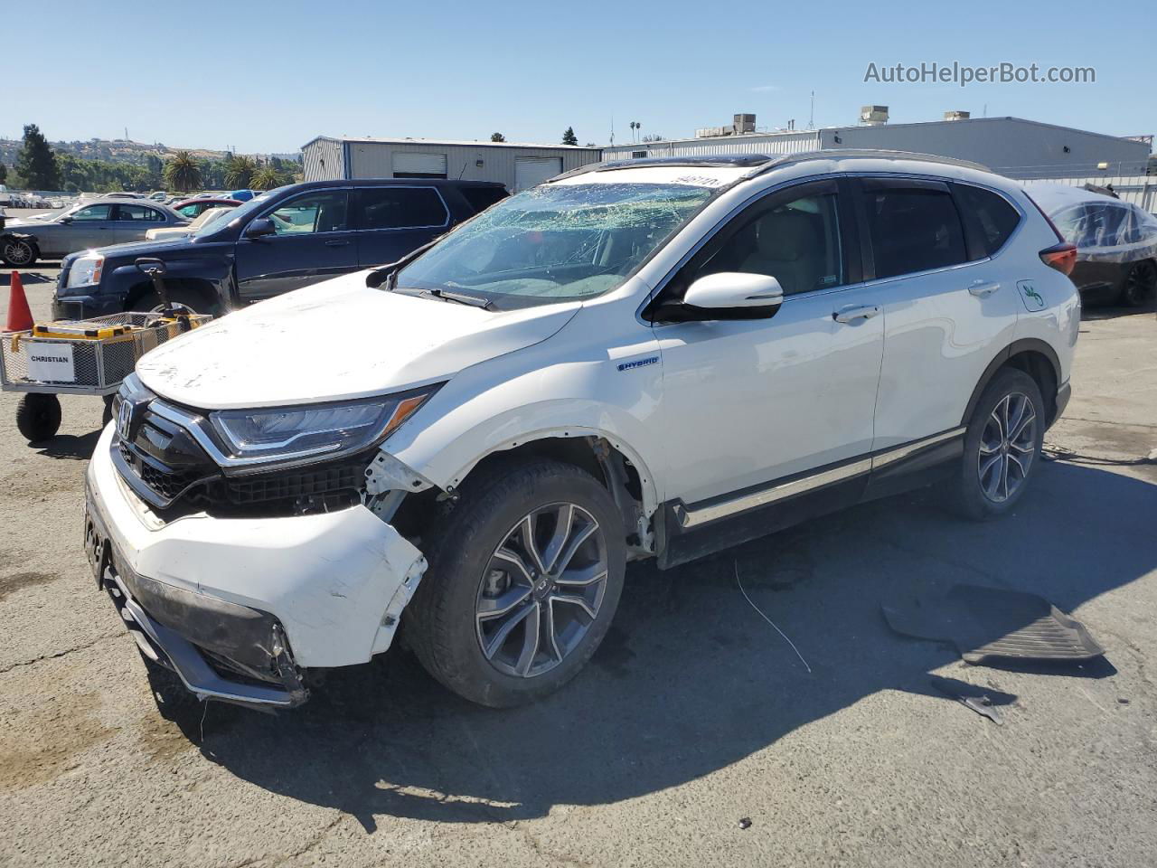 2020 Honda Cr-v Touring White vin: 7FART6H97LE018591