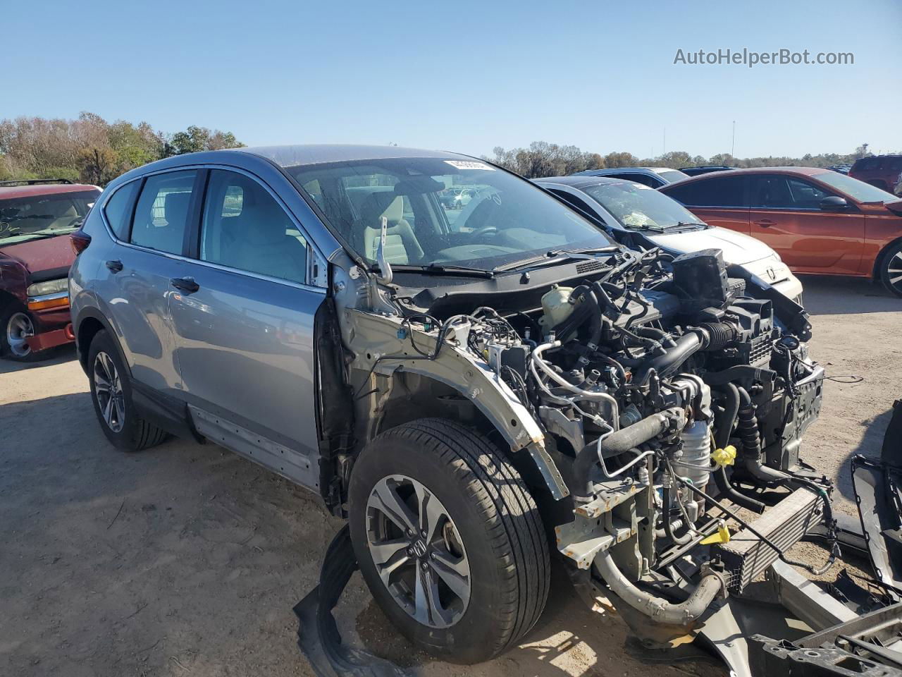 2020 Honda Cr-v Lx Silver vin: 7FARW1H20LE008935