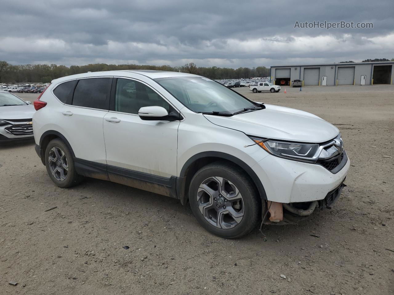 2019 Honda Cr-v Ex White vin: 7FARW1H50KE035478