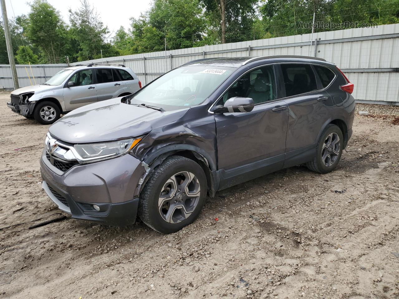 2017 Honda Cr-v Ex Gray vin: 7FARW1H51HE026877