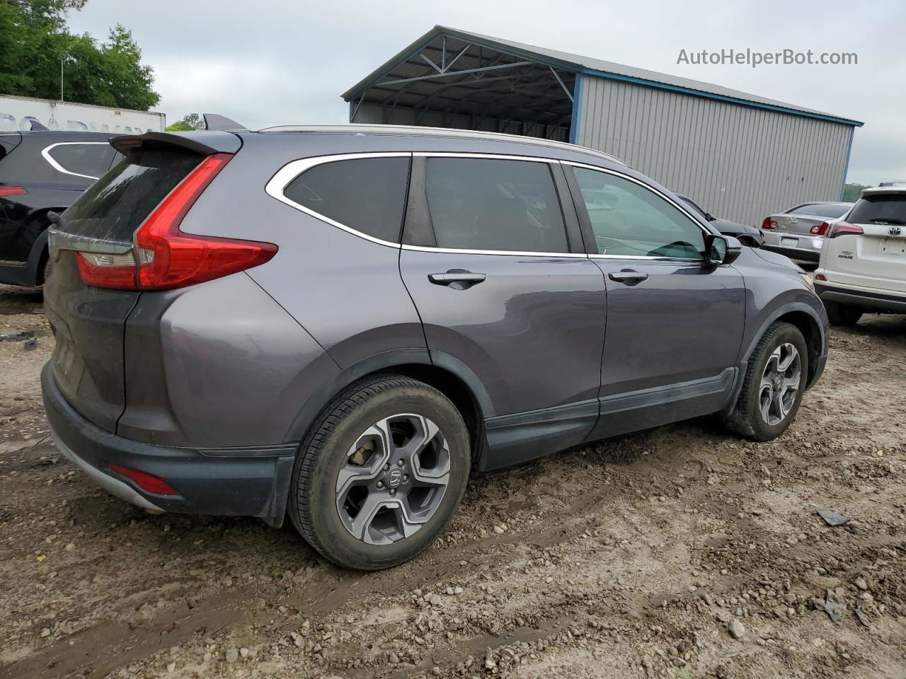 2017 Honda Cr-v Ex Gray vin: 7FARW1H51HE026877