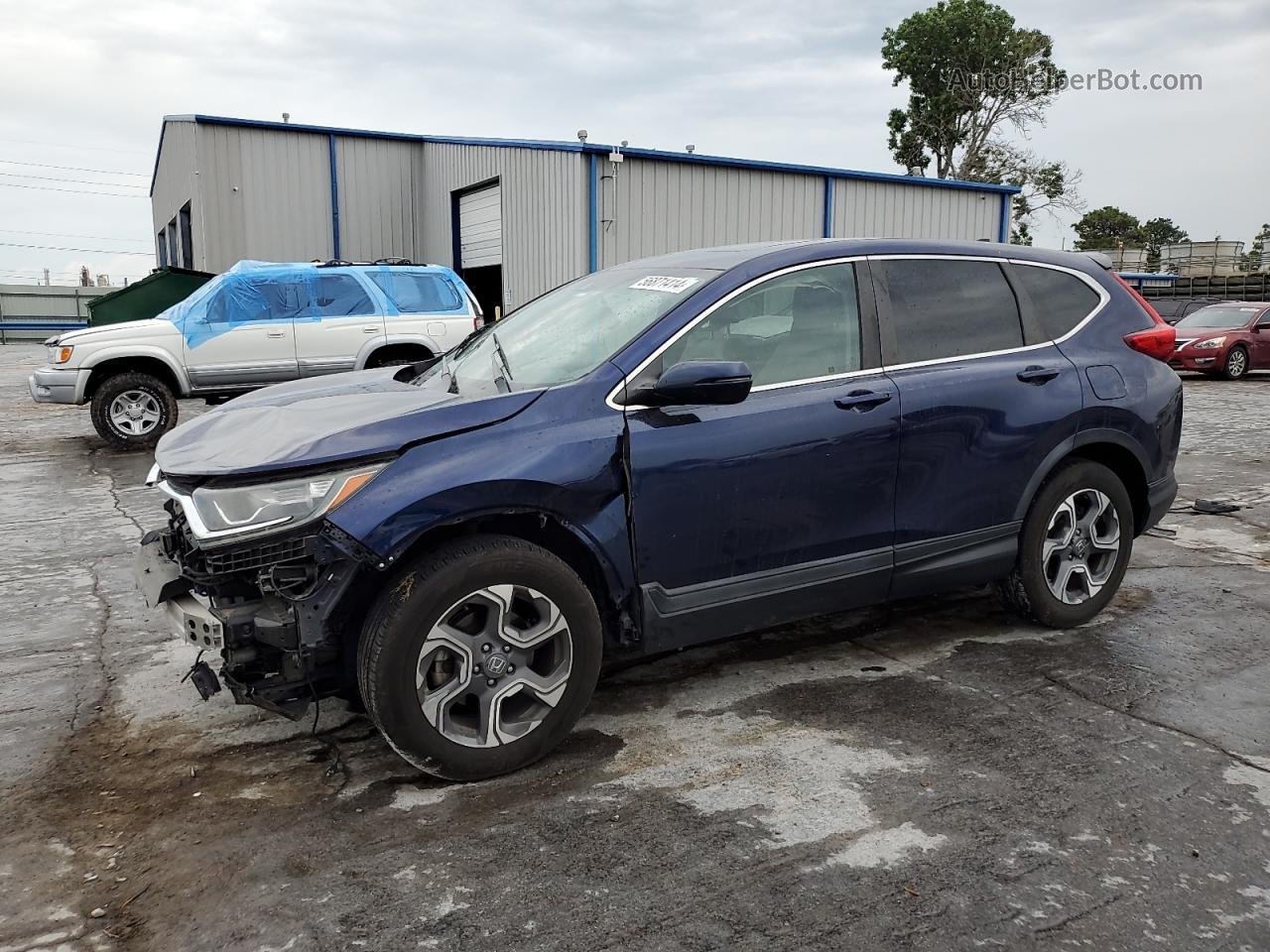 2017 Honda Cr-v Ex Blue vin: 7FARW1H51HE039094