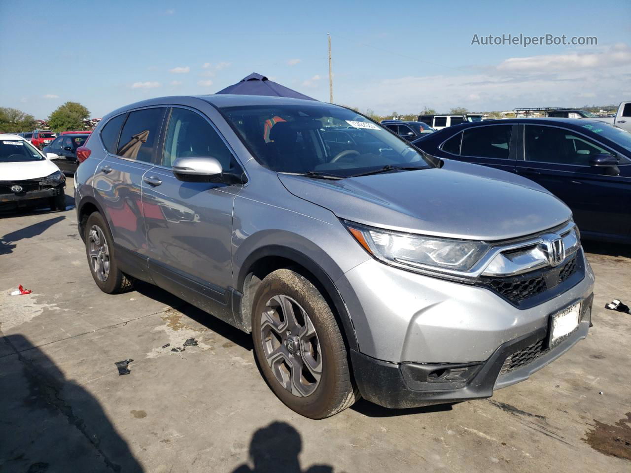 2017 Honda Cr-v Ex Gray vin: 7FARW1H51HE040469