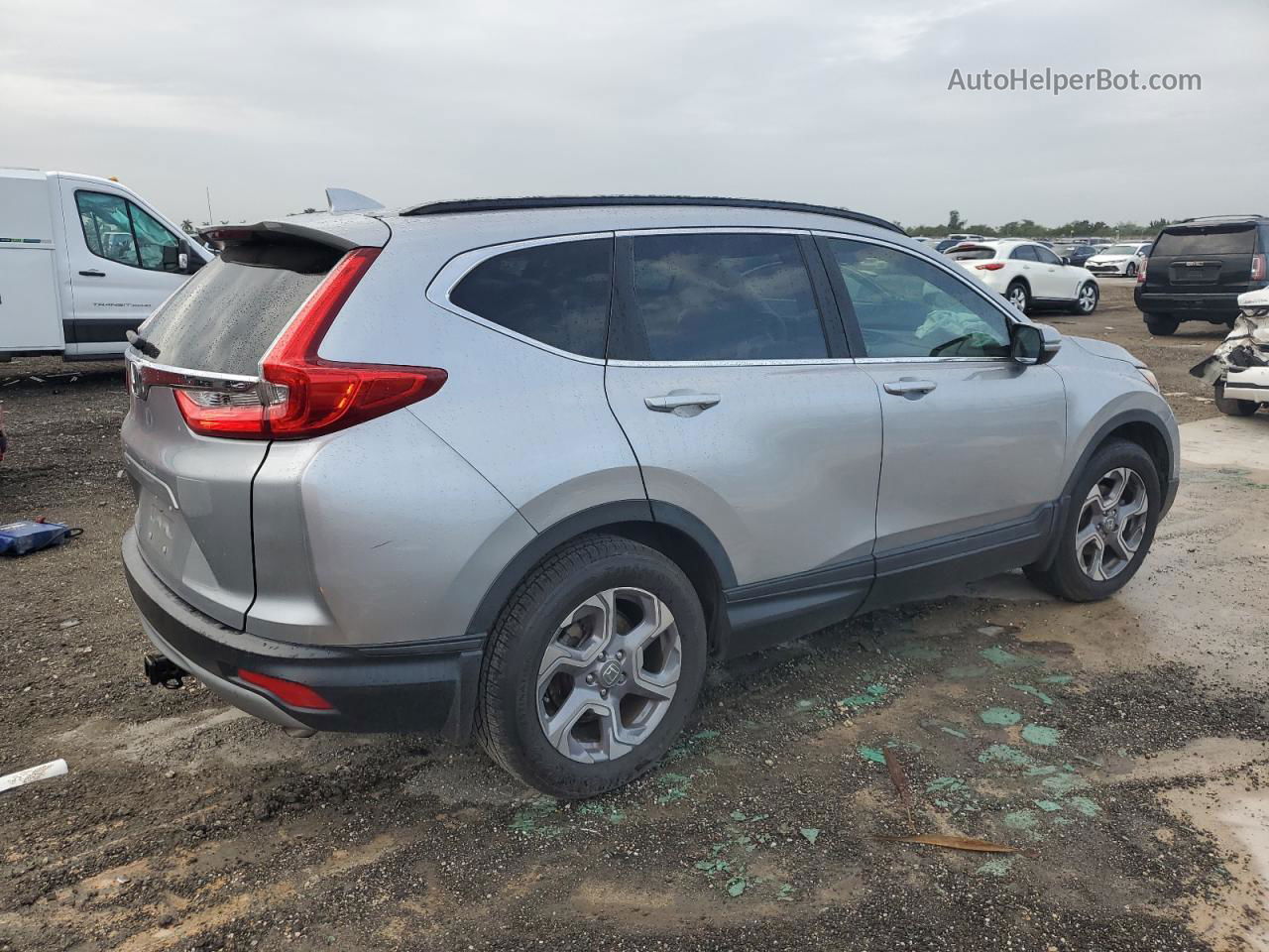 2019 Honda Cr-v Ex Silver vin: 7FARW1H51KE037661