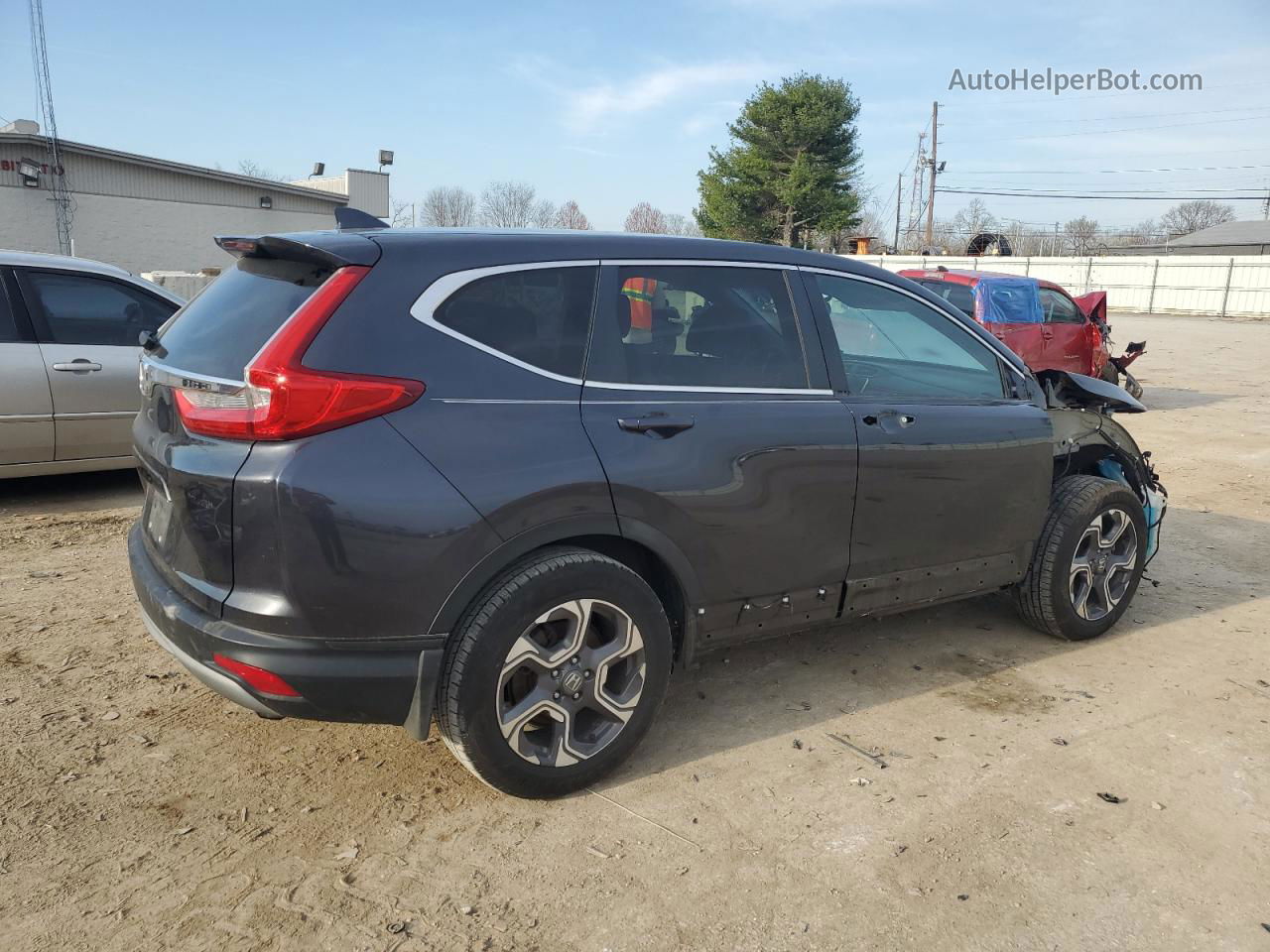 2018 Honda Cr-v Ex Gray vin: 7FARW1H52JE010306