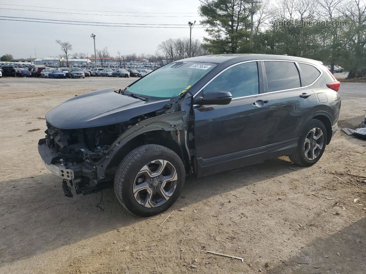 2018 Honda Cr-v Ex Gray vin: 7FARW1H52JE010306