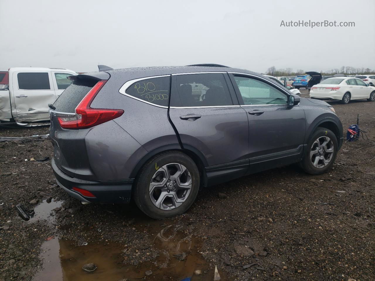 2018 Honda Cr-v Ex Gray vin: 7FARW1H52JE040390