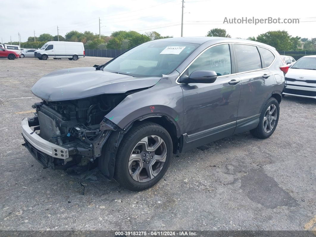 2019 Honda Cr-v Ex Gray vin: 7FARW1H52KE024305