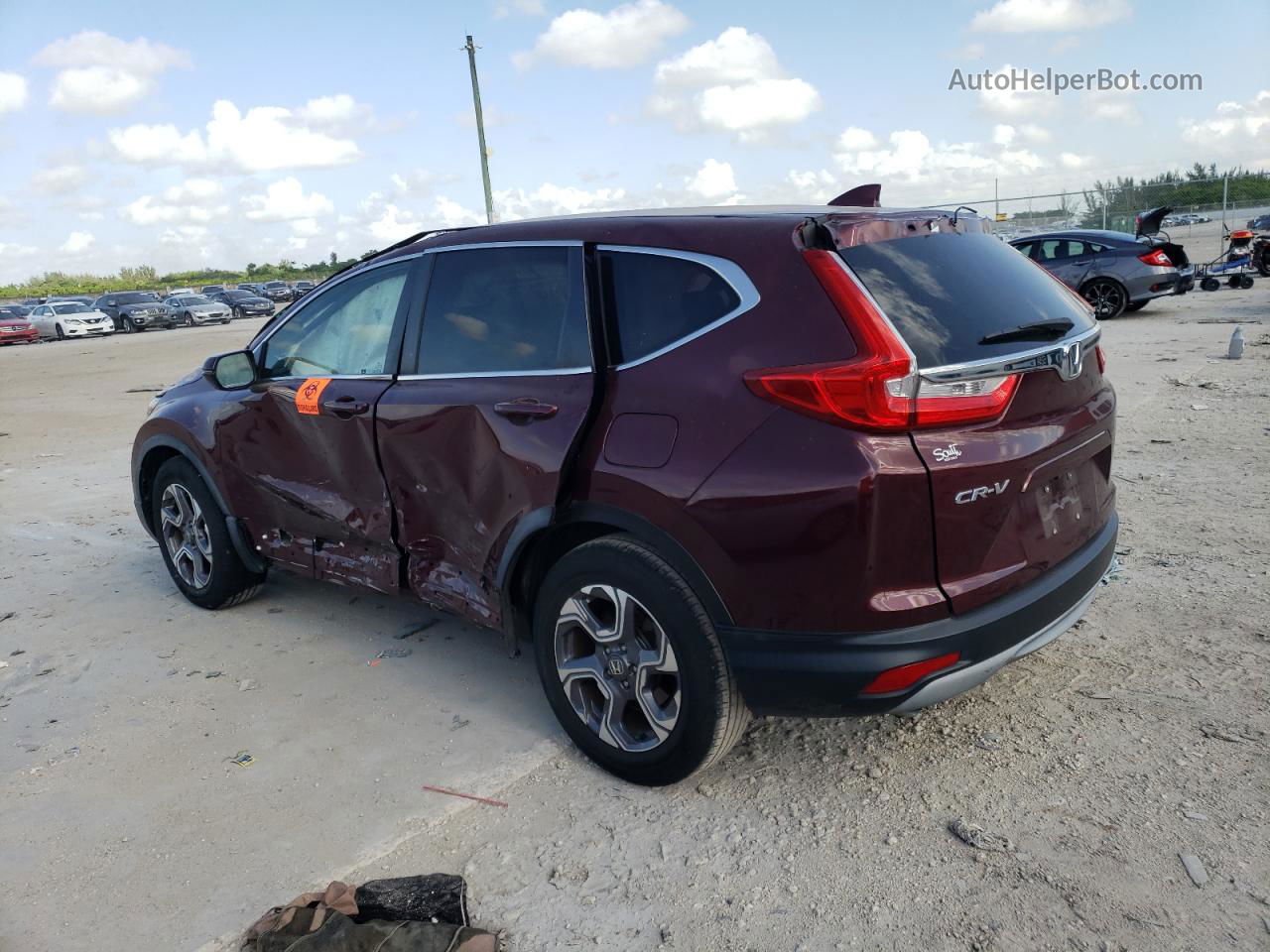 2017 Honda Cr-v Ex Burgundy vin: 7FARW1H54HE015632