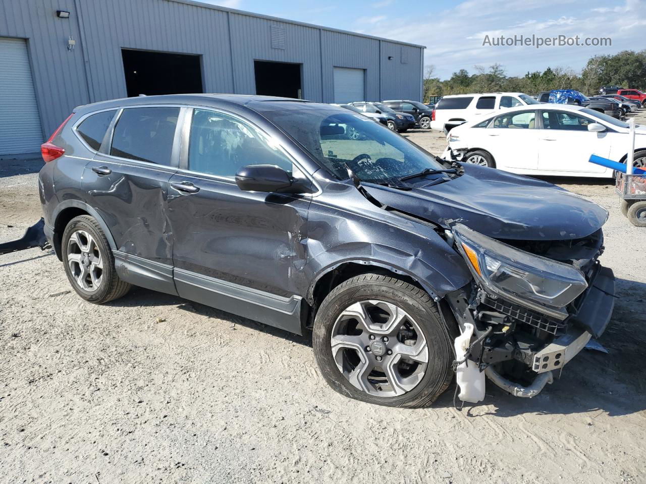 2018 Honda Cr-v Ex Gray vin: 7FARW1H54JE005544