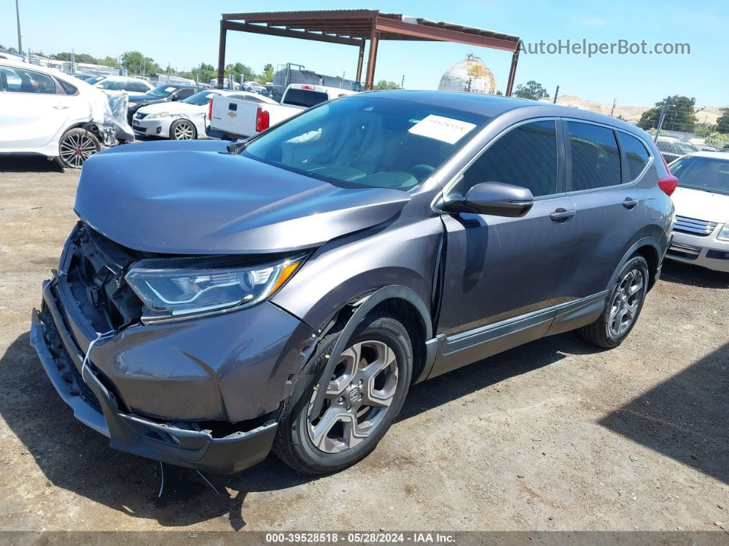 2018 Honda Cr-v Ex Gray vin: 7FARW1H54JE048491