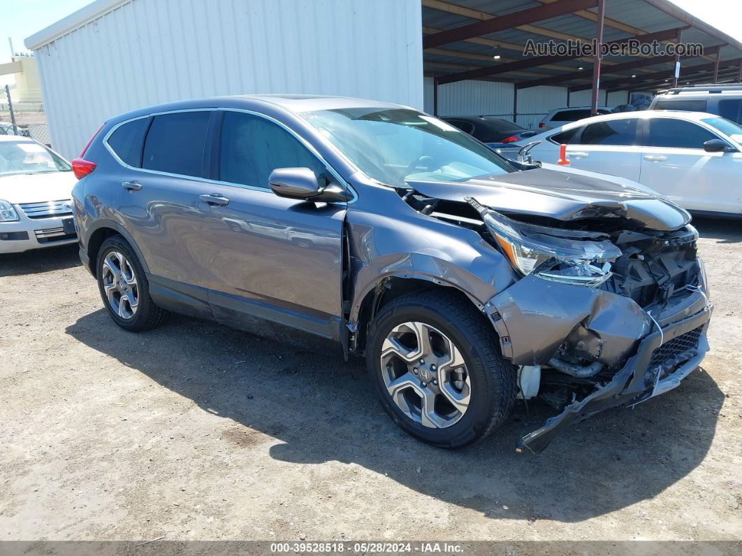 2018 Honda Cr-v Ex Gray vin: 7FARW1H54JE048491