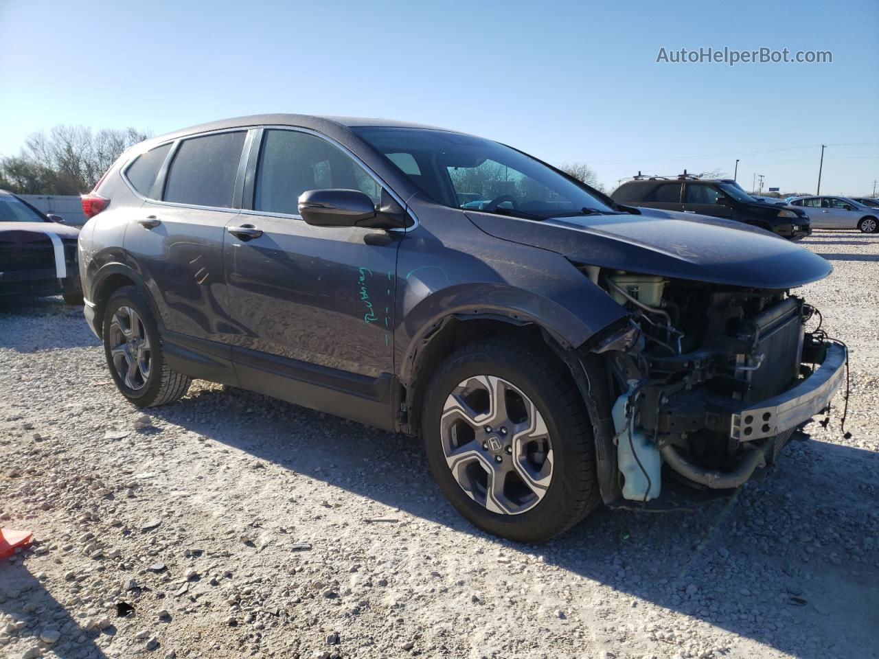 2019 Honda Cr-v Ex Gray vin: 7FARW1H54KE037167