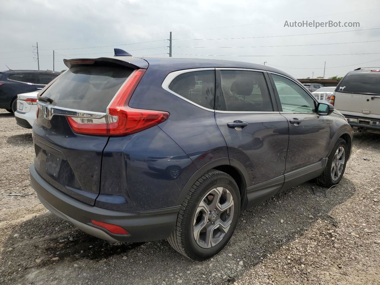 2017 Honda Cr-v Ex Blue vin: 7FARW1H55HE039065