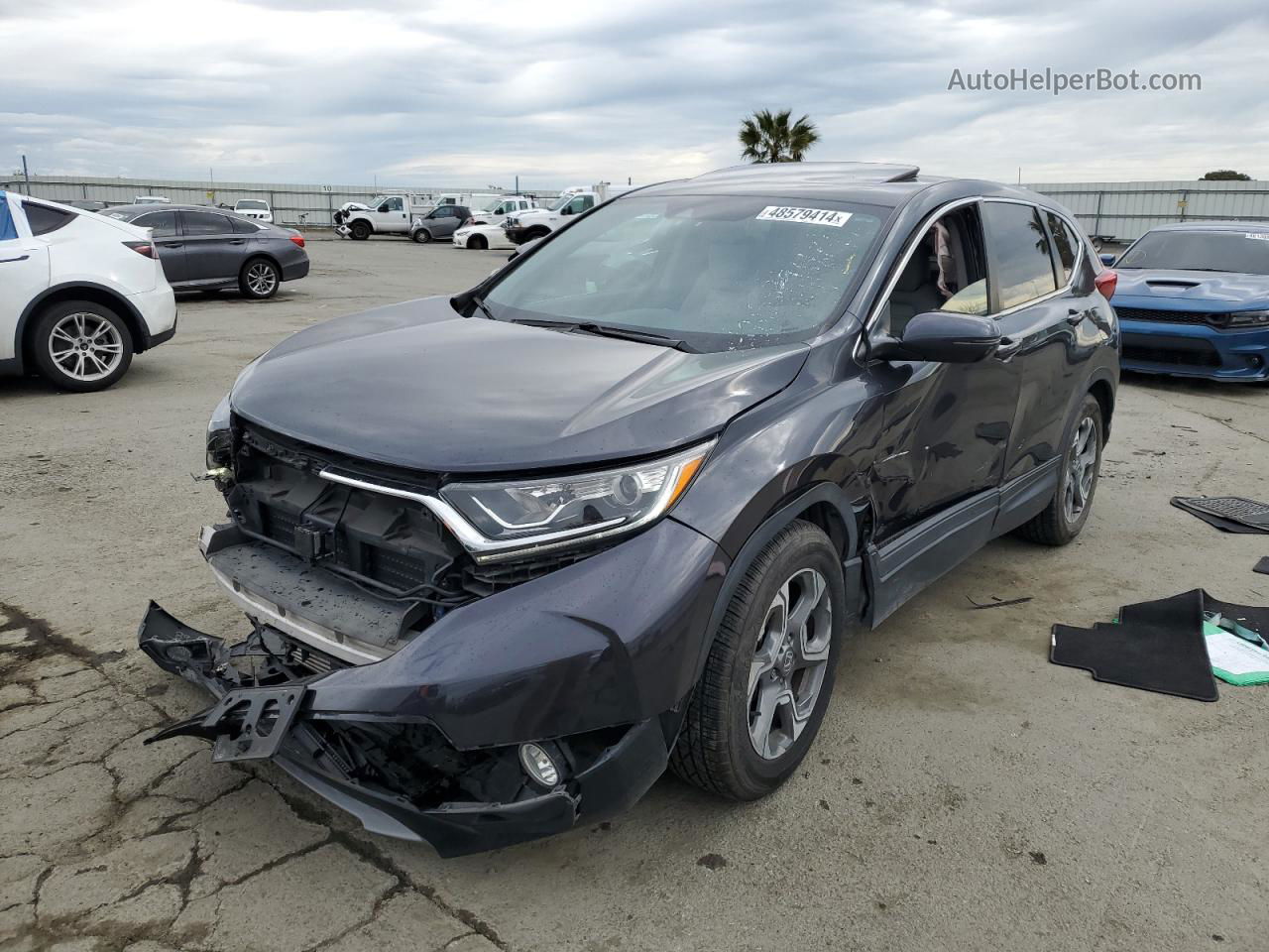 2018 Honda Cr-v Ex Blue vin: 7FARW1H55JE055403