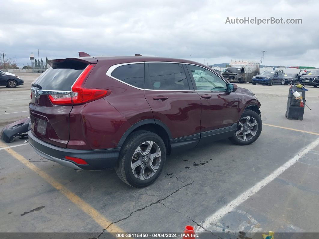 2018 Honda Cr-v Ex Burgundy vin: 7FARW1H56JE014777