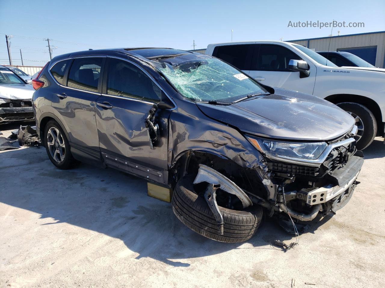 2018 Honda Cr-v Ex Gray vin: 7FARW1H56JE027626