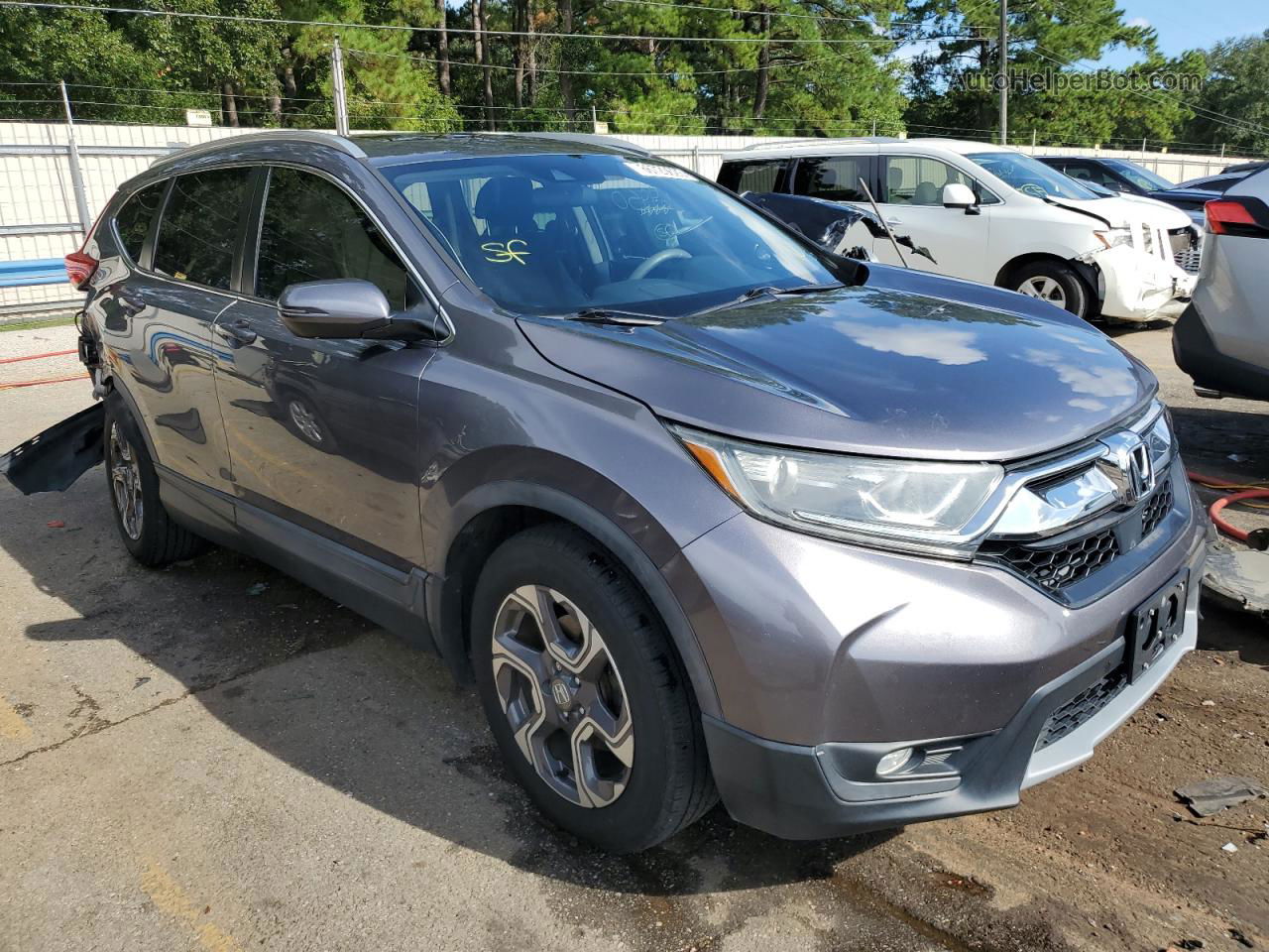 2018 Honda Cr-v Ex Gray vin: 7FARW1H57JE026050