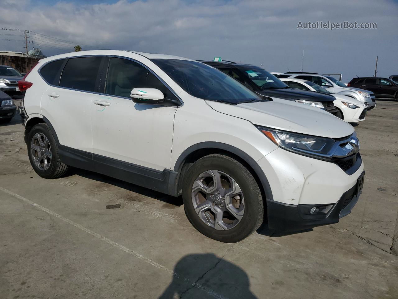 2019 Honda Cr-v Ex White vin: 7FARW1H57KE039995