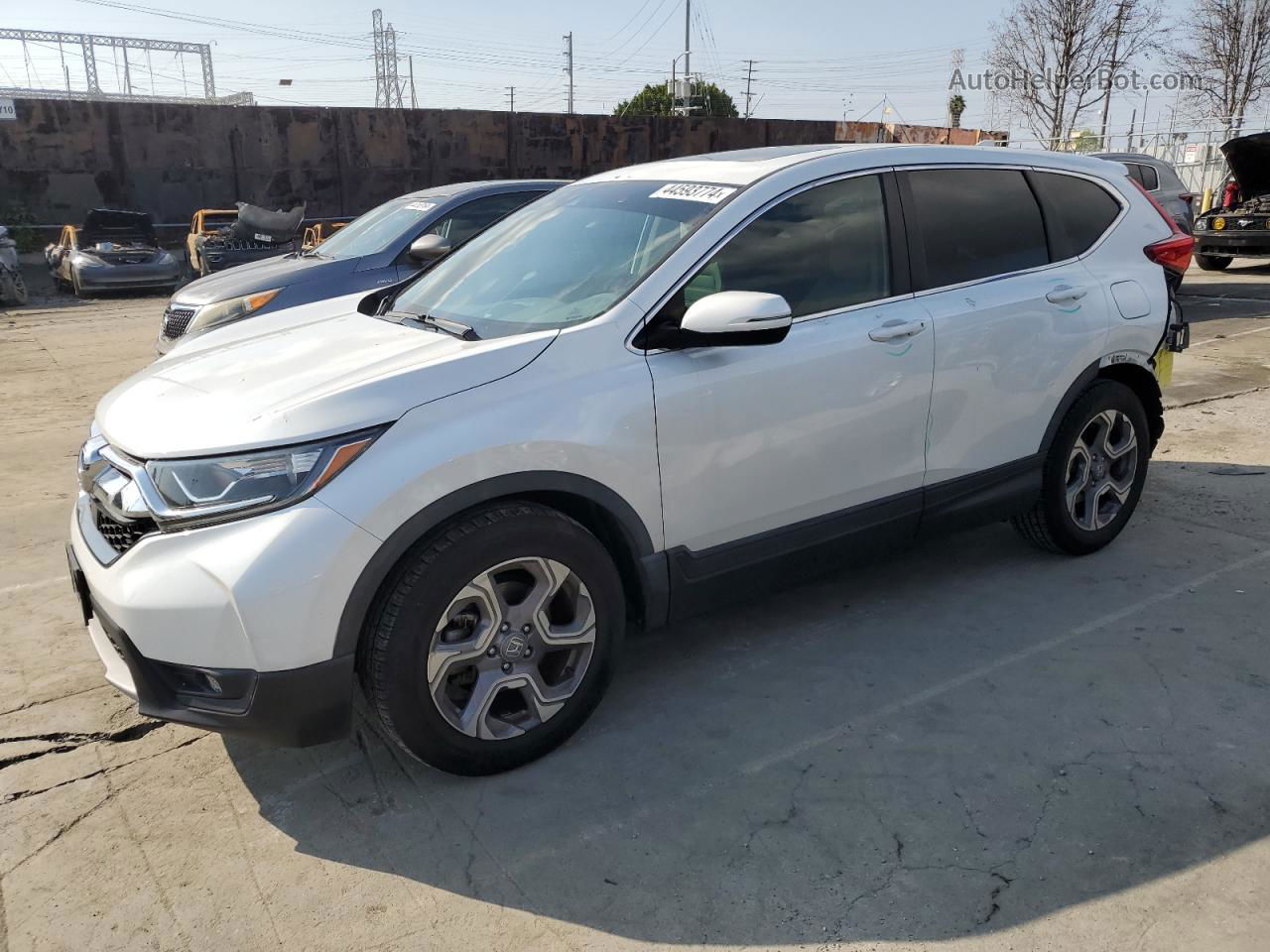 2019 Honda Cr-v Ex White vin: 7FARW1H57KE039995