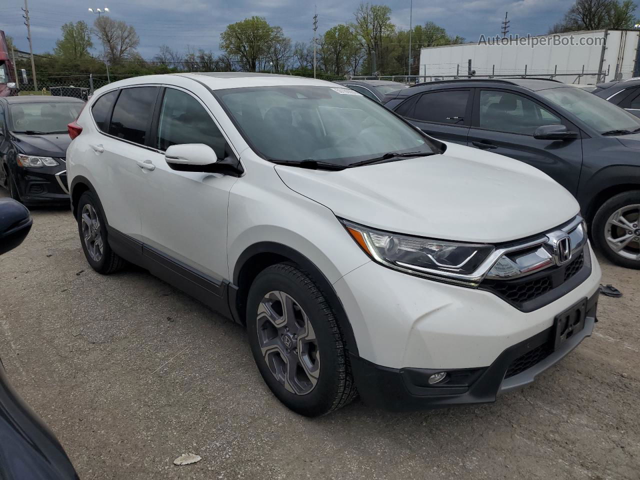 2019 Honda Cr-v Ex White vin: 7FARW1H58KE034224