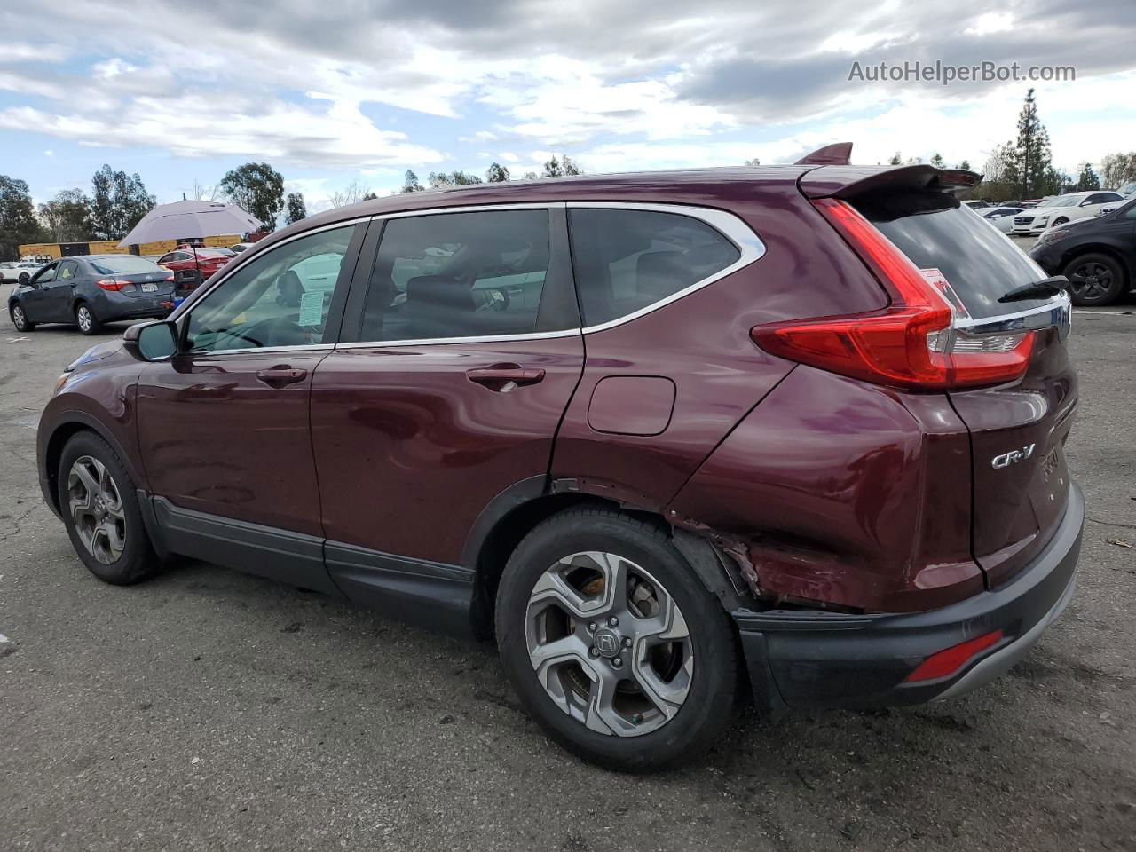 2018 Honda Cr-v Ex Burgundy vin: 7FARW1H59JE053735