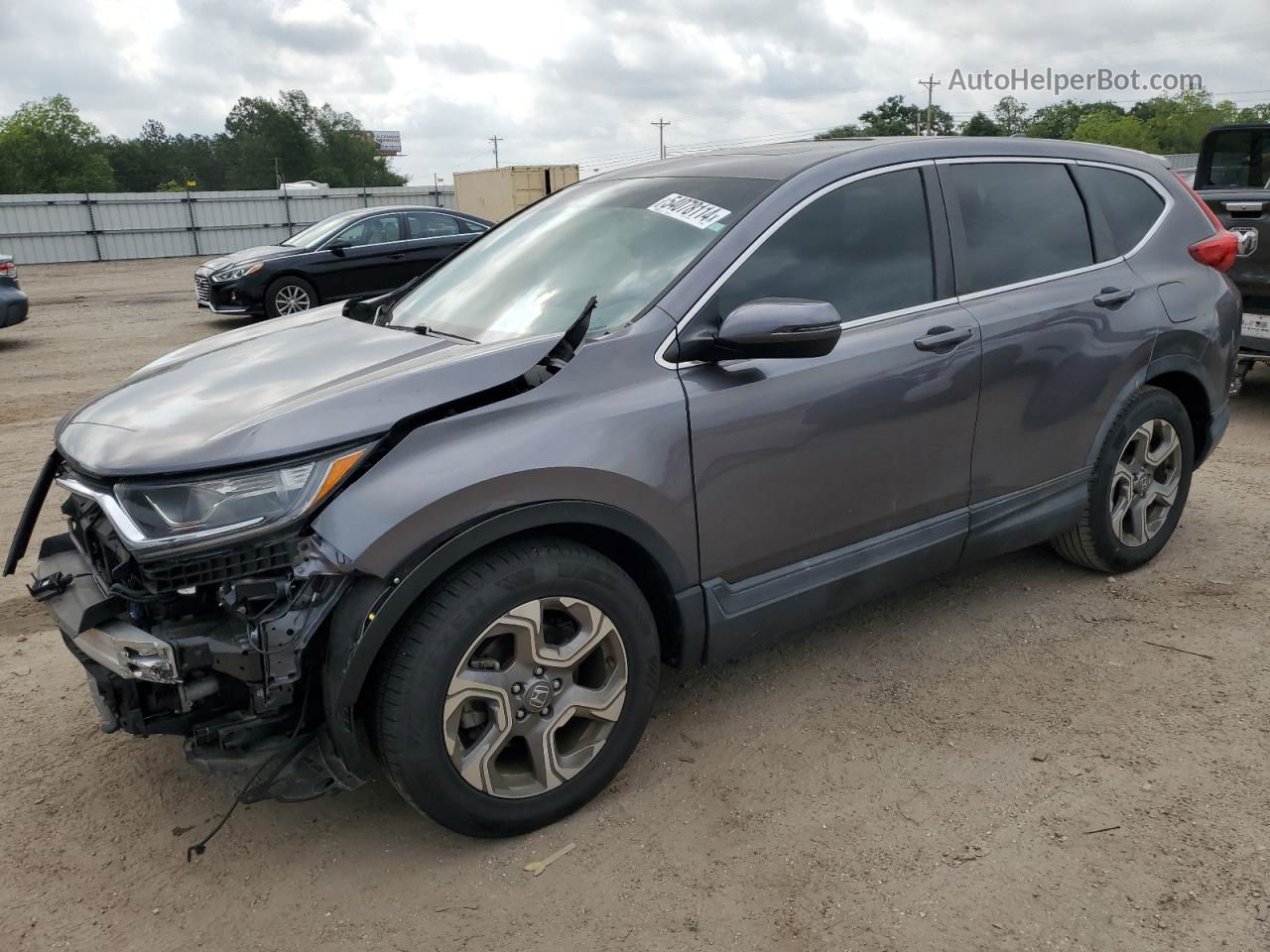 2018 Honda Cr-v Ex Серый vin: 7FARW1H5XJE046907