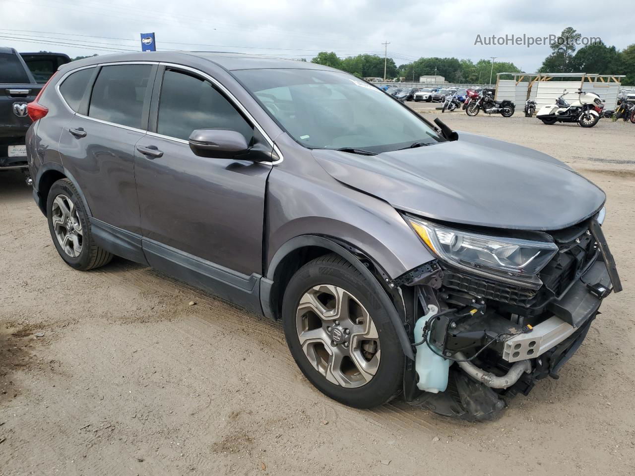 2018 Honda Cr-v Ex Gray vin: 7FARW1H5XJE046907