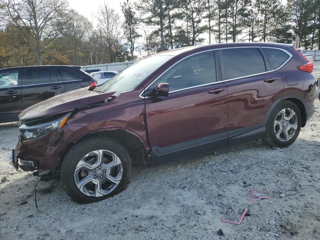 2019 Honda Cr-v Ex Maroon vin: 7FARW1H5XKE031583