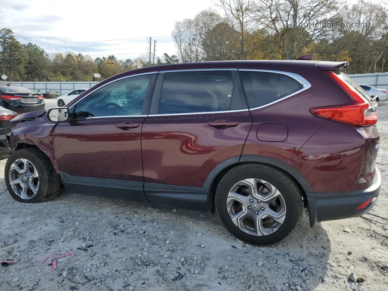 2019 Honda Cr-v Ex Maroon vin: 7FARW1H5XKE031583