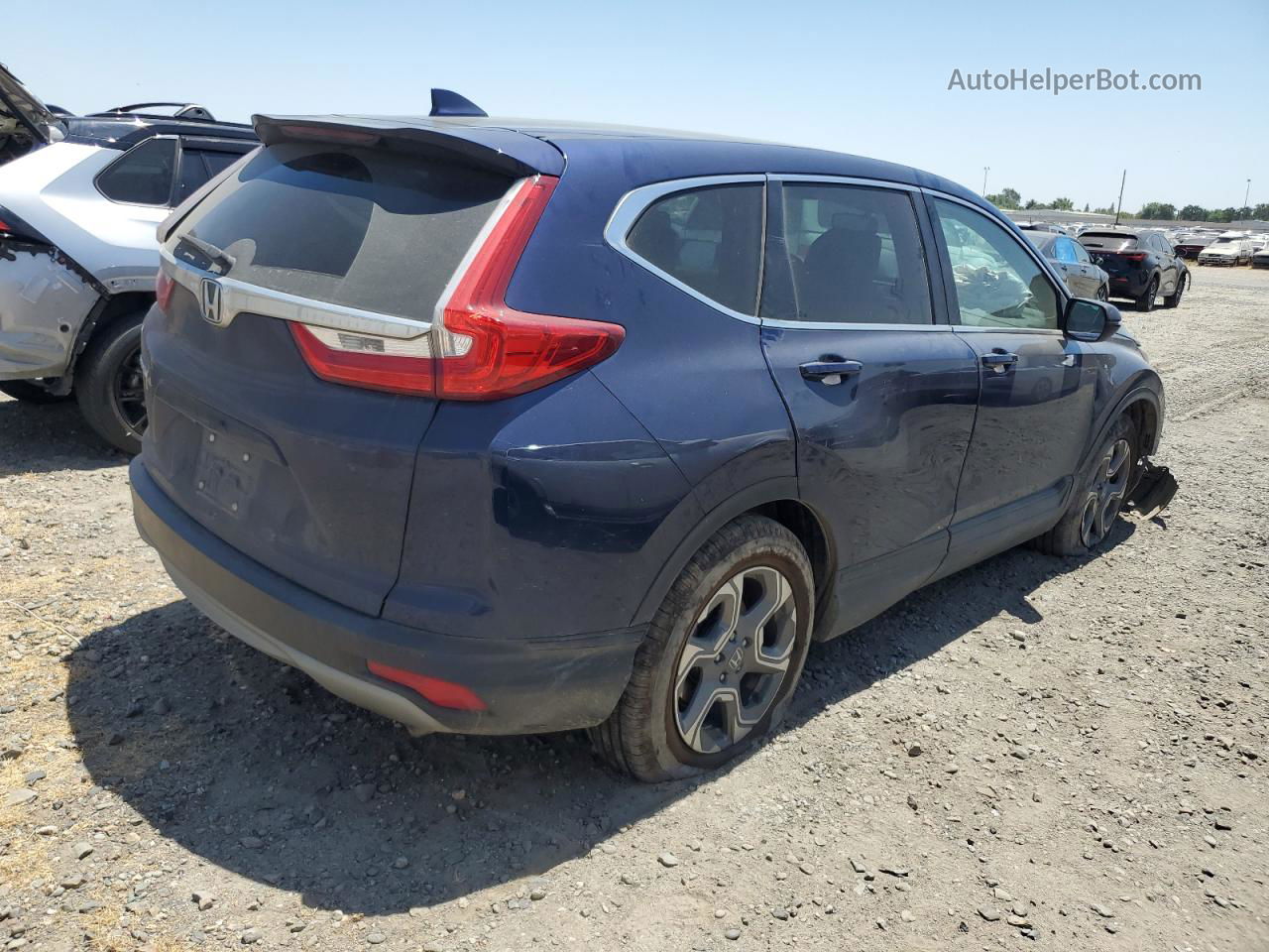 2017 Honda Cr-v Exl Blue vin: 7FARW1H81HE019129