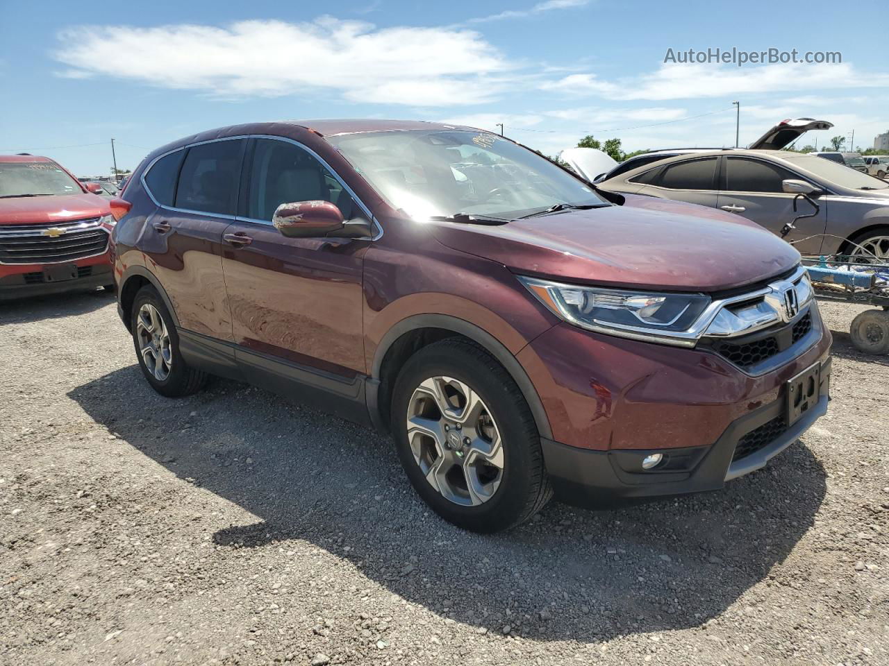 2019 Honda Cr-v Exl Maroon vin: 7FARW1H81KE026511