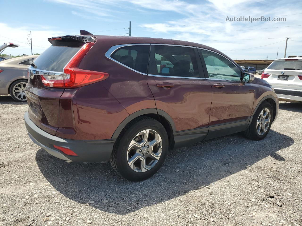 2019 Honda Cr-v Exl Maroon vin: 7FARW1H81KE026511