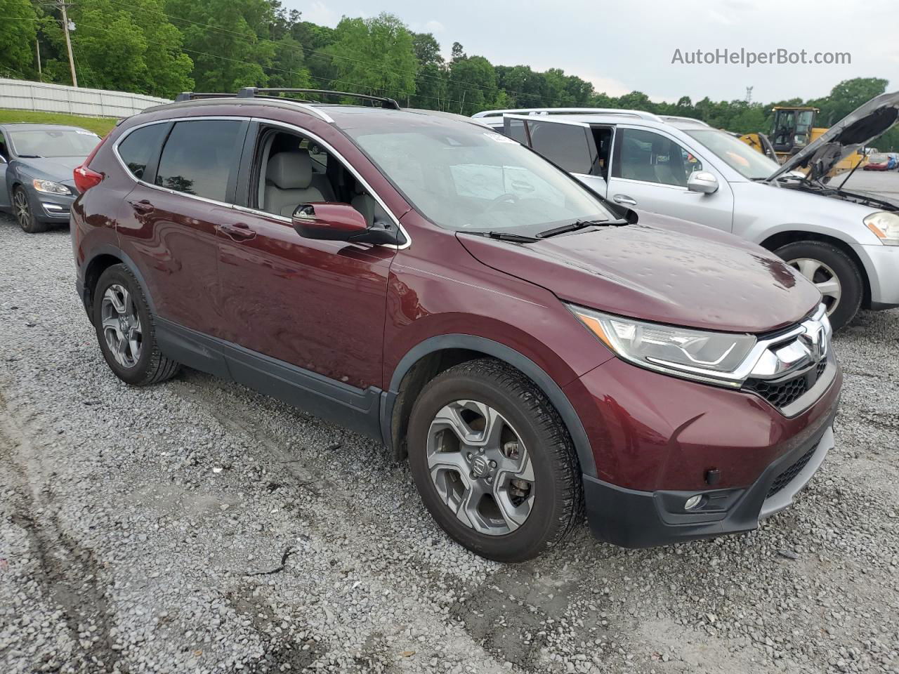 2018 Honda Cr-v Exl Burgundy vin: 7FARW1H86JE003191