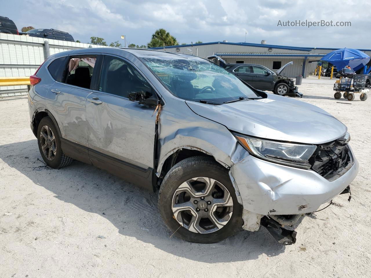 2018 Honda Cr-v Exl Silver vin: 7FARW1H89JE017361