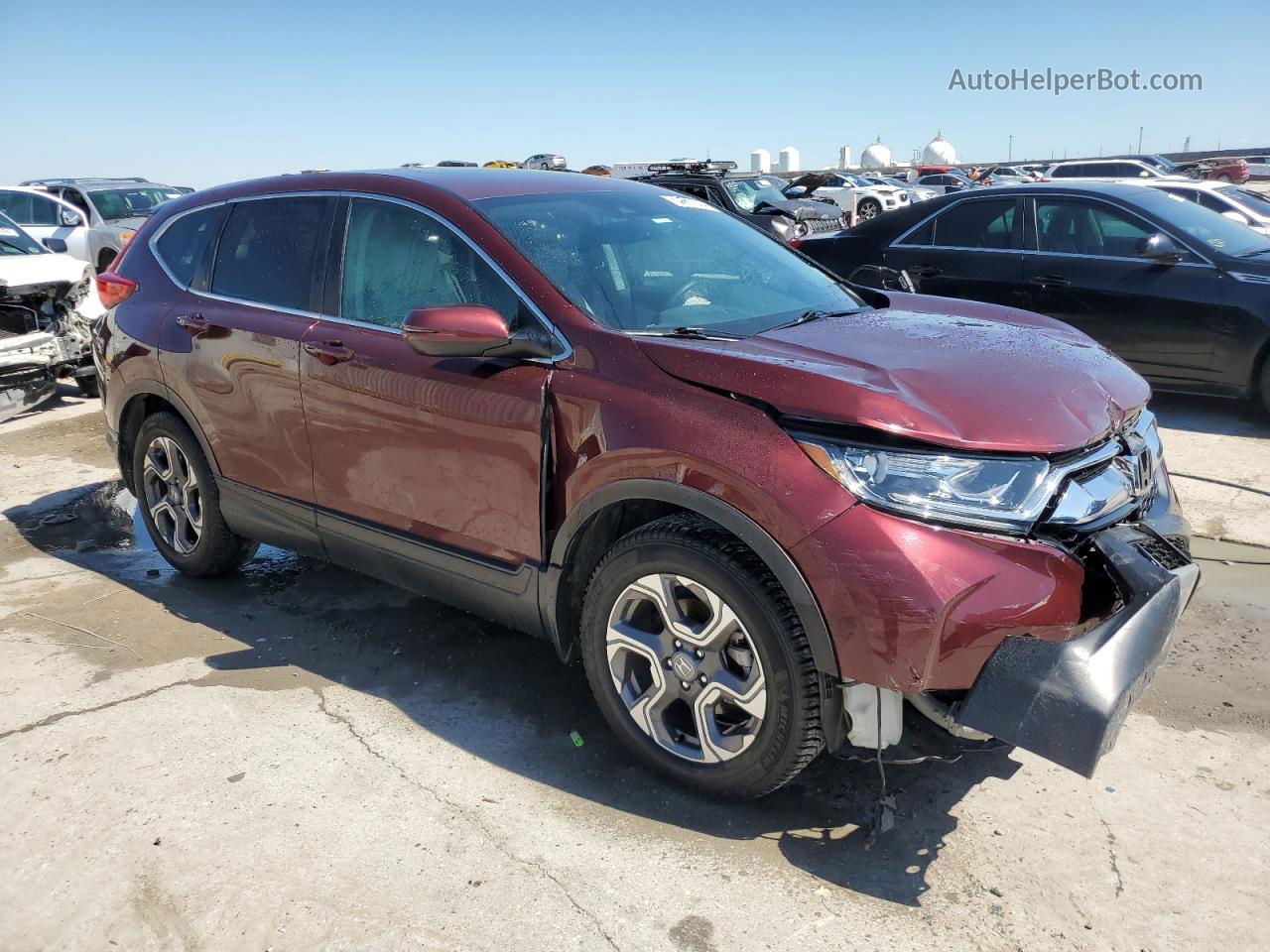 2018 Honda Cr-v Exl Burgundy vin: 7FARW1H8XJE056945