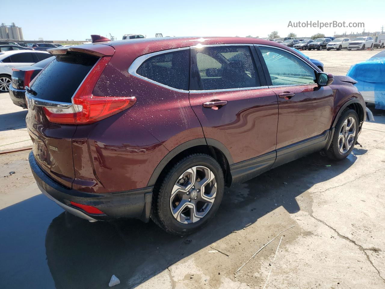 2018 Honda Cr-v Exl Burgundy vin: 7FARW1H8XJE056945