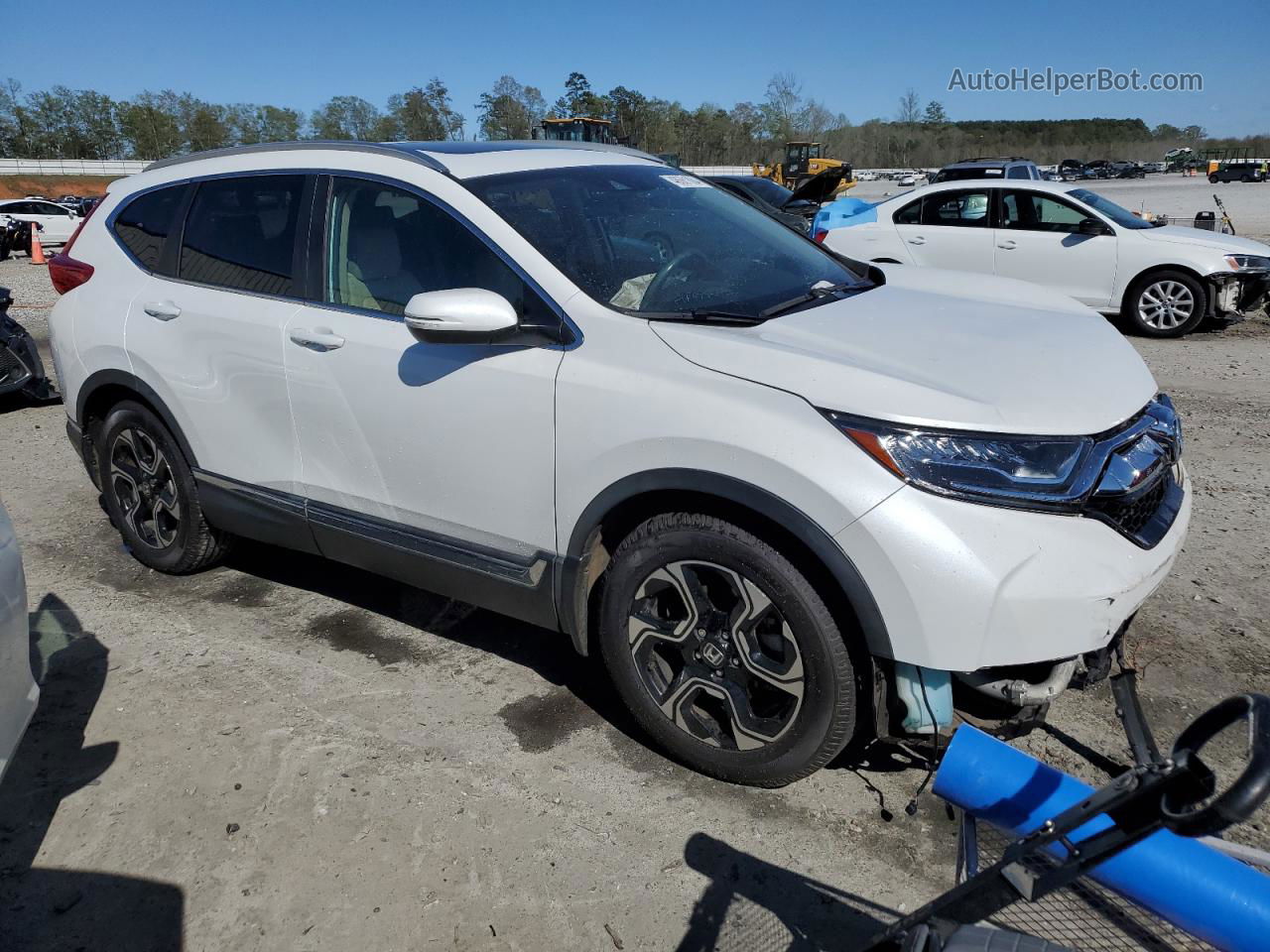 2019 Honda Cr-v Touring Белый vin: 7FARW1H91KE013153