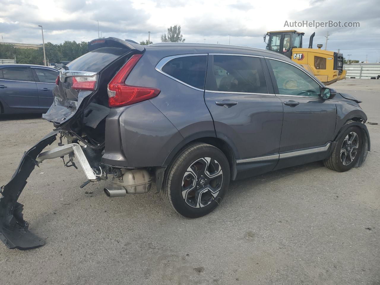 2019 Honda Cr-v Touring Gray vin: 7FARW1H94KE017035