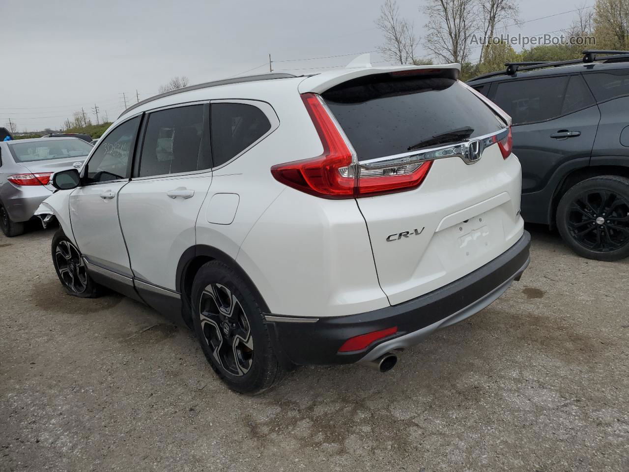 2019 Honda Cr-v Touring White vin: 7FARW1H95KE002480