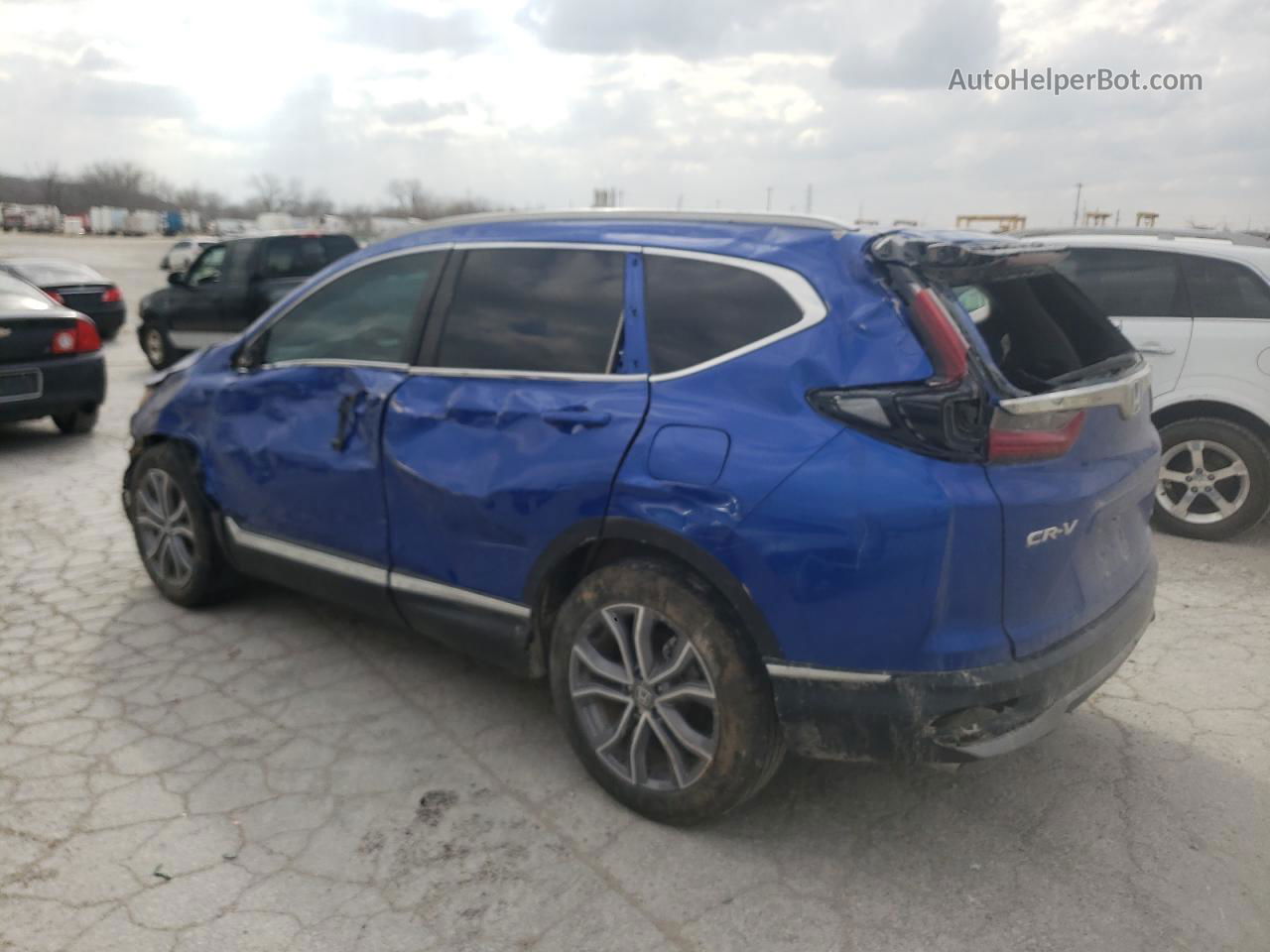 2020 Honda Cr-v Touring Blue vin: 7FARW1H95LE019054